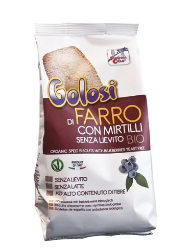 Fsc i golosi biscotti di farro e mirtilli bio senza lievitovegan senza latte 250 g Fsc i golosi biscotti di farro e mirtilli bio senza lievitovegan senza latte 250 g