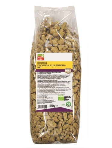 Fsc biofibre+ riccioli di crusca alla prugna bio ad alto contenuto di fibra 250 g Fsc biofibre+ riccioli di crusca alla prugna bio ad alto contenuto di fibra 250 g