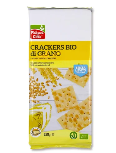 Fsc crackers di grano senza lievito con olio extravergine dioliva bio 250 g Fsc crackers di grano senza lievito con olio extravergine dioliva bio 250 g