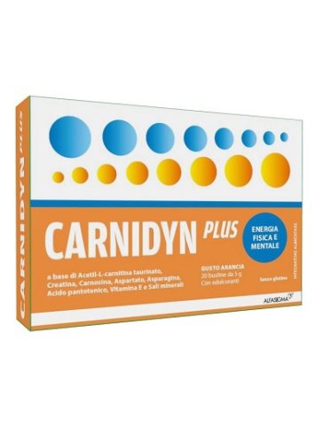 Carnidyn plus - integratore per stanchezza e affaticamento - gusto arancia 20 bustine