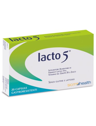 Lacto 5 - integratore di fermenti lattici e vitamina b - 20 capsule