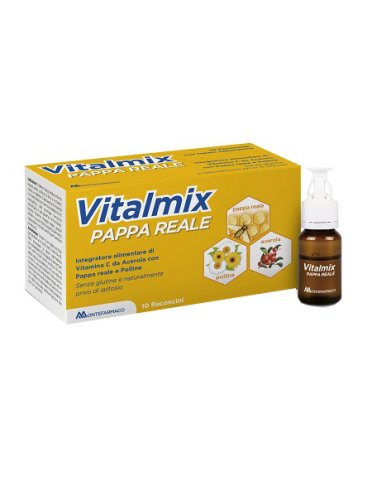 Vitalmix pappa reale - integratore per difese immunitarie senza glutine - 10 flaconcini