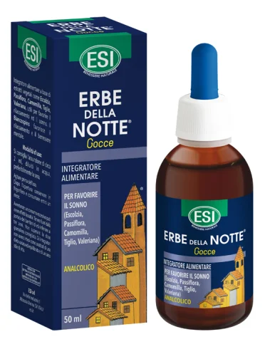 Esi erbe della notte - integratore per favorire il sonno - gocce senza alcol - 50 ml Esi erbe della notte - integratore per favorire il sonno - gocce senza alcol - 50 ml