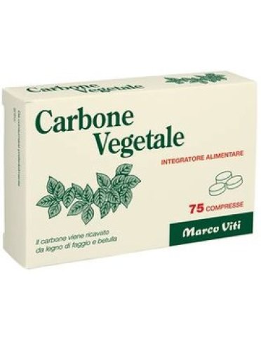 Carbone vegetale - integratore per regolarità intestinale - 75 compresse