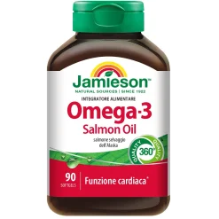 Jamieson Omega 3 Salmon Oil Integratore Benessere Cardiovascolare 90 Perle
