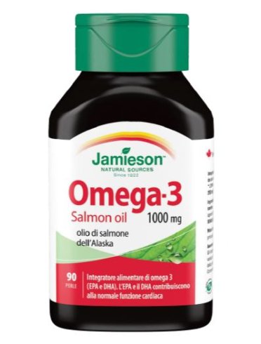 Jamieson omega 3 salmon oil integratore benessere cardiovascolare 90 perle