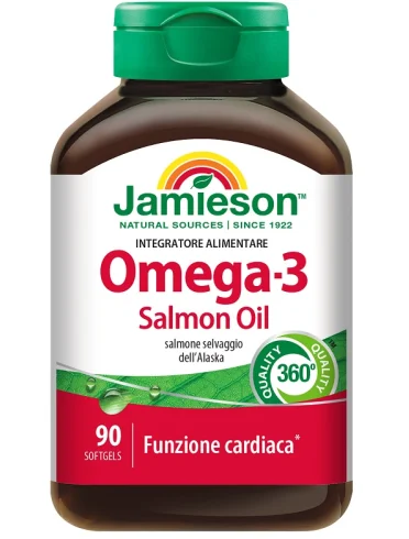 Jamieson omega 3 salmon oil integratore benessere cardiovascolare 90 perle Jamieson omega 3 salmon oil integratore benessere cardiovascolare 90 perle