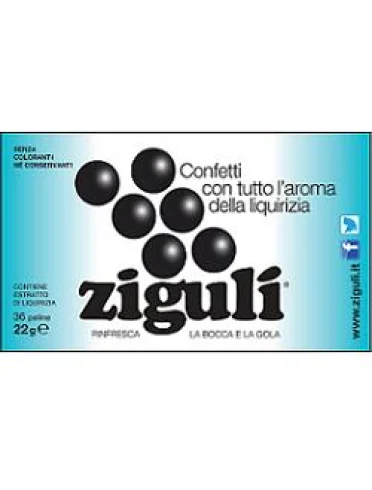 Ziguli liquirizia 36 palline 22 g Ziguli liquirizia 36 palline 22 g