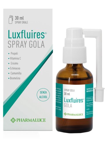 Luxfluires gola spray - integratore per faringiti e tonsilliti - 30 ml
