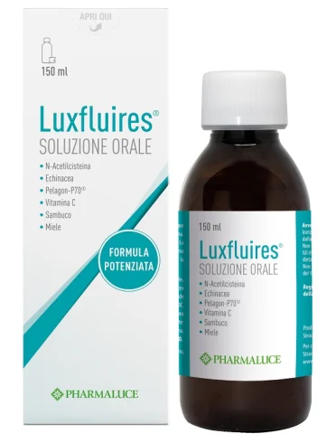 Luxfluires soluzione orale - integratore per difese immunitarie - 150 ml Luxfluires soluzione orale - integratore per difese immunitarie - 150 ml