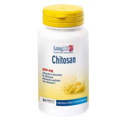 LongLife Chitosan 500 mg - Integratore per il Controllo del Peso e Colesterolo - 84 Tavolette