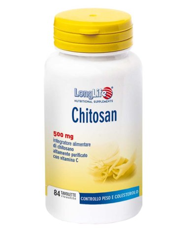 Longlife chitosan 500 mg - integratore per il controllo del peso e colesterolo - 84 tavolette