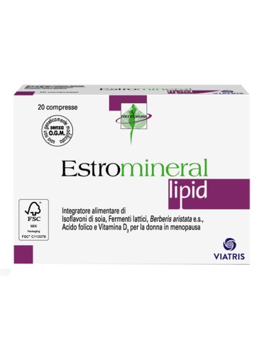 Estromineral lipid - integratore per menopausa - 20 compresse