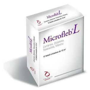 Microfleb L - Integratore per Gambe Pesanti e Gonfie - 10 Fialoidi Monodose 
