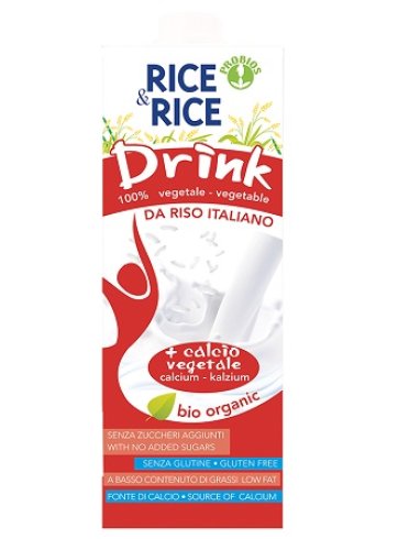 Rice&rice bevanda di riso con calcio vegetale 1 lt