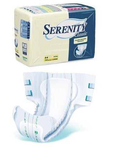 Pannolone per incontinenza serenity classic superdry formatoextra large 30 pezzi