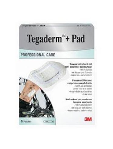 3m tegaderm + pad medicazione sterile 9x15 cm - 5 pezzi