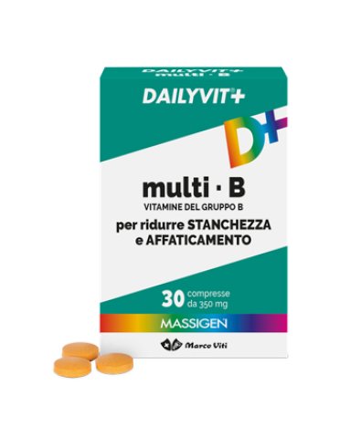 Massigen dailyvit+ multi b - integratore vitamina b per stanchezza e affaticamento - 30 compresse