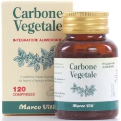 Carbone Vegetale - Integratore per Regolarità Intestinale - 120 Compresse