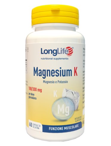 Longlife magnesium k - integratore di magnesio e potassio - 60 capsule