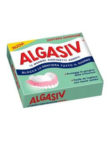 Algasiv - cuscinetti adesivi per protesi dentaria superiore - 15 pezzi