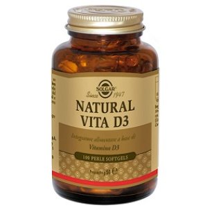 Solgar Natural Vita D3 - Integratore di Vitamina D3 - 100 Perle