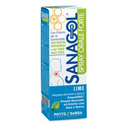 Sanagol Propoli - Spray Forte per Infiammazioni del Cavo Orale Gusto Lime - 20 ml