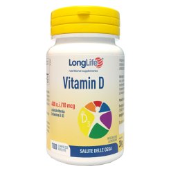 LongLife Vitamin D3 400 U.I. - Integratore per il Benessere delle Ossa - 100 Compresse