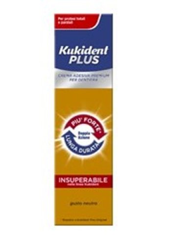 Kukident plus doppia azione - crema adesiva per protesi dentarie - 40 g