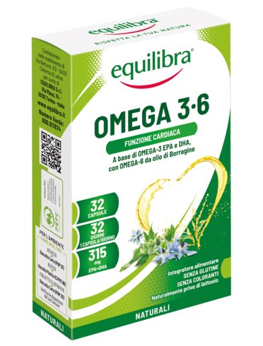 Omega 3-6 integratore funzione cardiaca 32 perle