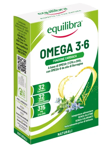 Omega 3-6 integratore funzione cardiaca 32 perle Omega 3-6 integratore funzione cardiaca 32 perle