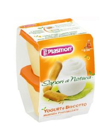 Plasmon sapori di natura omogeneizzato yogurt e biscotto 120g x 2 pezzi