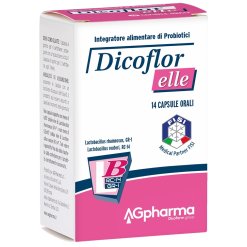 Dicoflor Elle - Integratore di Probiotici per il Riequilibrio della Flora Batterica Vaginale - 14 Capsule