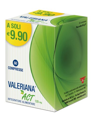 Valeriana act 125 mg integratore per favorire il rilassamento 60 compresse