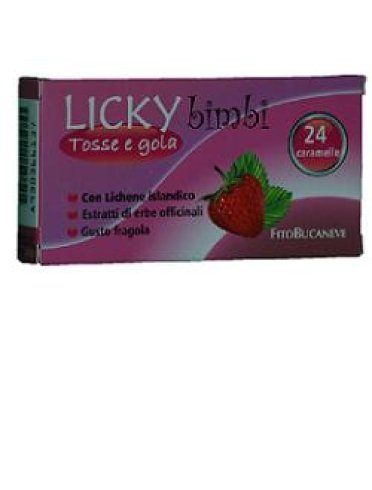 Licky caramelle bambini per tosse e gola fragola 70 g