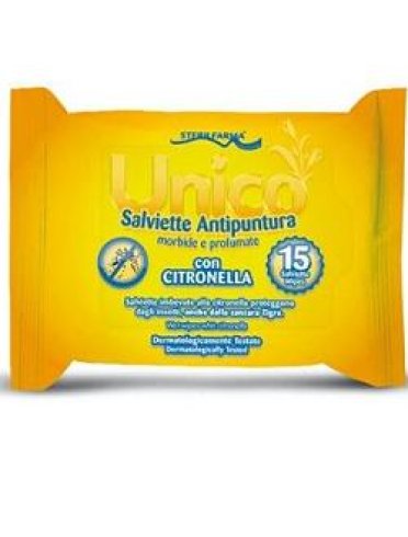 Unico salviettine anti puntura citronella 15 pezzi