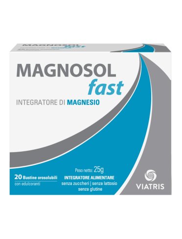 Magnosol fast - integratore di magnesio - 20 bustine orosolubili