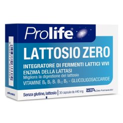 Prolife Lattosio Zero - Integratore di Fermenti Lattici per Intolleranti al Lattosio - 30 Capsule