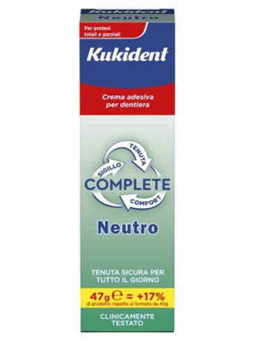 Kukident complete neutro - crema adesiva per protesi dentarie - 47 g