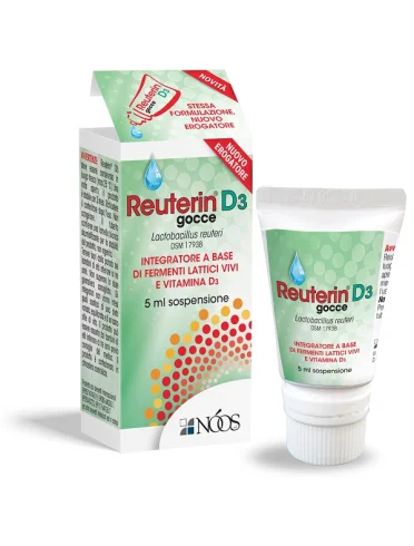Reuterin d3 gocce integratore fermenti lattici e vitamina d 5 ml Reuterin d3 gocce integratore fermenti lattici e vitamina d 5 ml