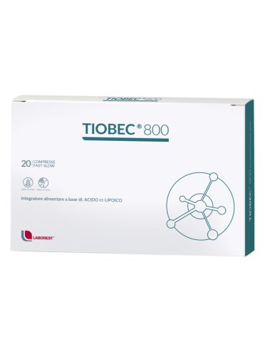 Tiobec 800 - integratore per metabolismo energetico - 20 compresse fast-slow