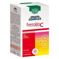 Esi Ferrolin C Pocket Drink - Integratore di Ferro e Vitamina C - 24 Bustine