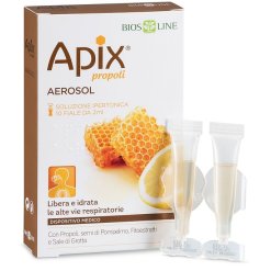 Apix Propoli Aerosol - Dispositivo per la Pulizia delle Vie Respiratorie - 10 Fiale Monodose x 2 ml