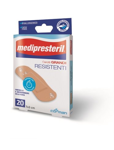 Cerotto medipresteril resistenti grandi 7x3cm 20 pezzi