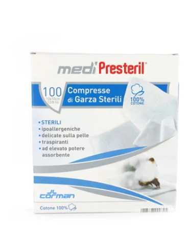 Garza medipresteril sterile monouso 18x40 12 pezzi Garza medipresteril sterile monouso 18x40 12 pezzi