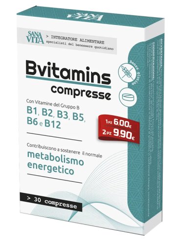 Sanavita bvitamins integratore per stanchezza 30 compresse