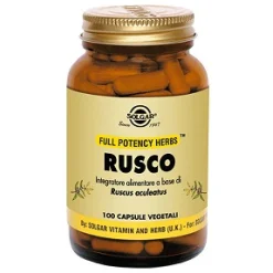 Solgar Rusco - Integratore per la Funzionalità del Microcircolo - 100 Capsule Vegetali