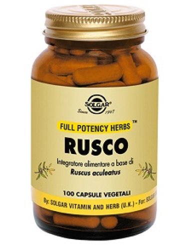 Solgar rusco - integratore per la funzionalità del microcircolo - 100 capsule vegetali