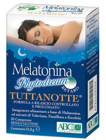 Melatonina phytodream tuttanotte retard 30 compresse Melatonina phytodream tuttanotte retard 30 compresse