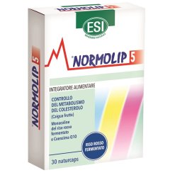 Esi Normolip 5 - Integratore per il Controllo del Colesterolo - 30 Capsule
